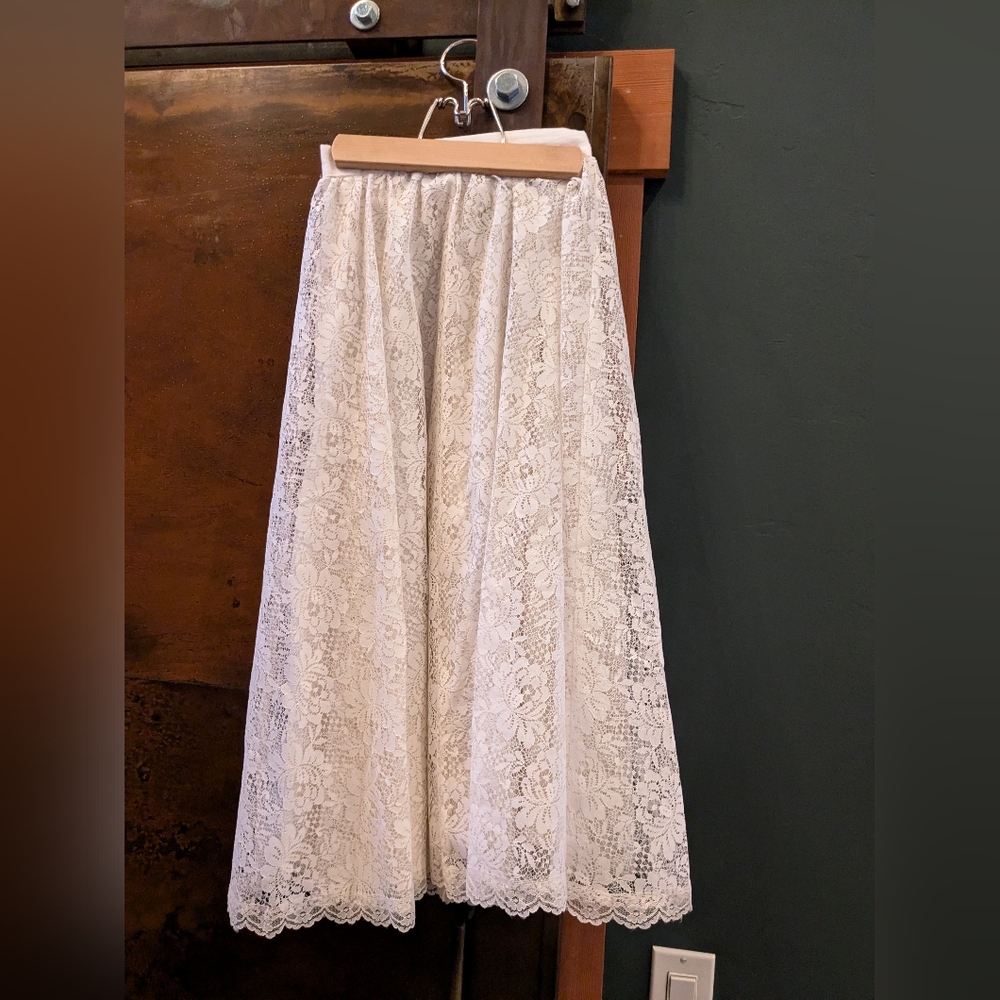 Gunne Sax Scott McClintock Vintage Lace Prairie Skirt Bride